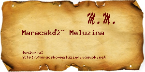Maracskó Meluzina névjegykártya